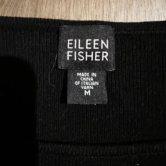 Eileen Fisher Womens Black Long-Sleeve Tunic size Medium - Picture 3 of 9